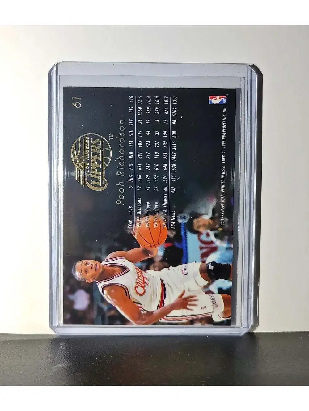 Pooh Richardson 1995-96 Flair NBA #61 Card Los Angeles Clippers